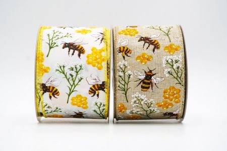 Весняний квітковий колекційний стрічка з бджолами_KF7490.KF7491